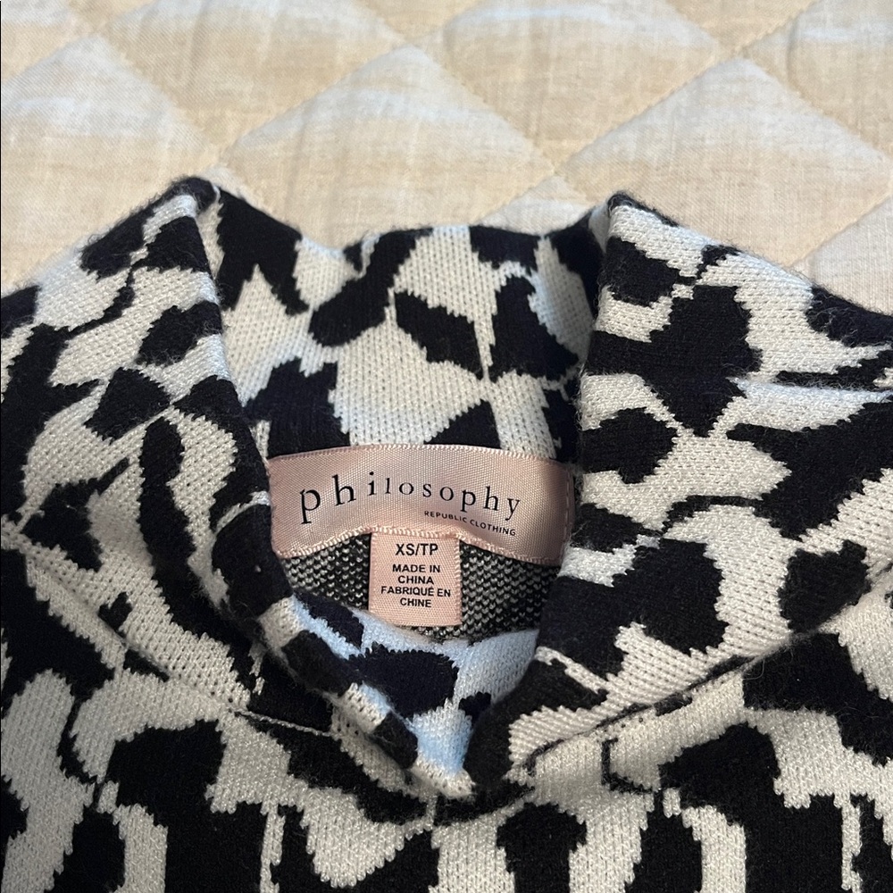 Philosophy Monochrome Animal Print Sweater
